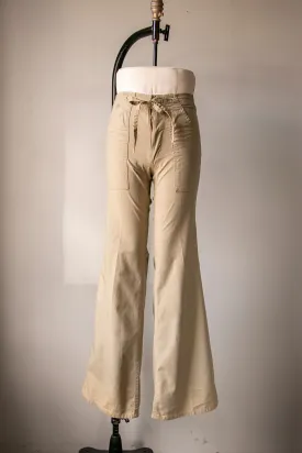 1970s Bell Bottoms Cotton Pants S