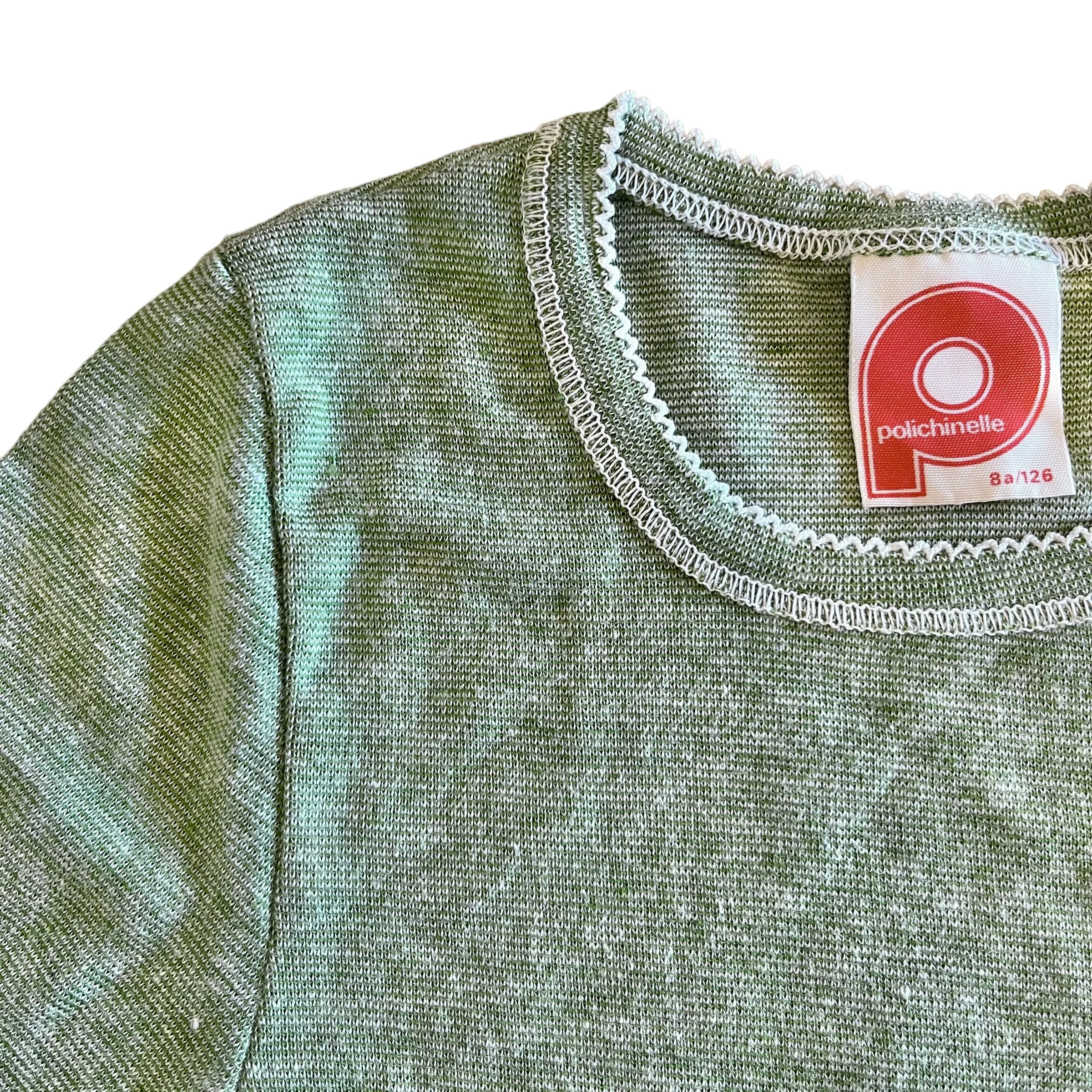 1970's Cotton Green Tee /  3-4Y