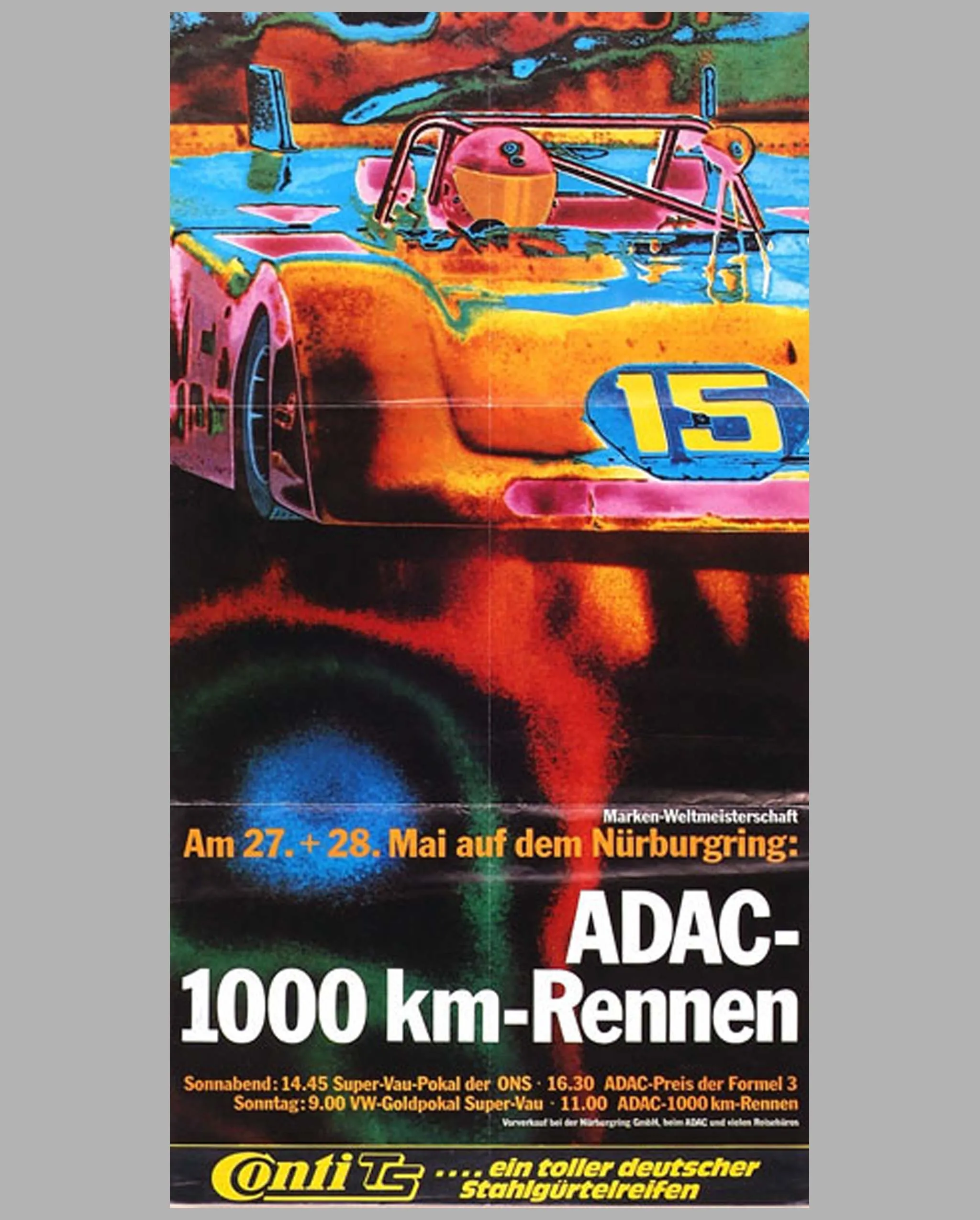 1972 - 1000 Km Race Nurburgring original event poster