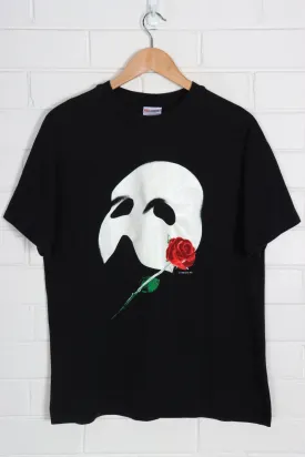 1986 Vintage The Phantom of The Opera Mask & Rose T-Shirt (M)