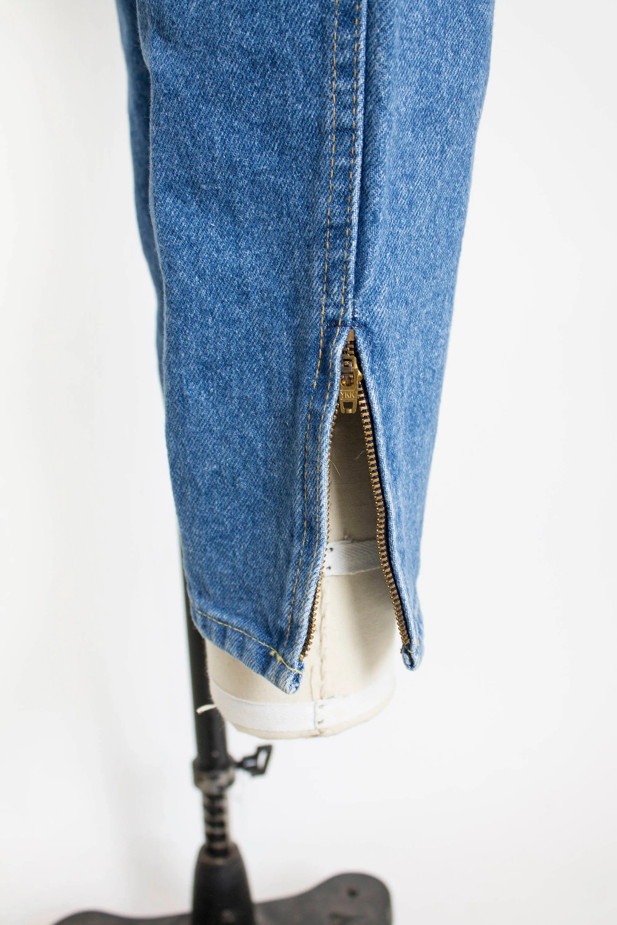 1990s Lee JEANS Cotton Denim High Waist Relaxed Fit Zip Up