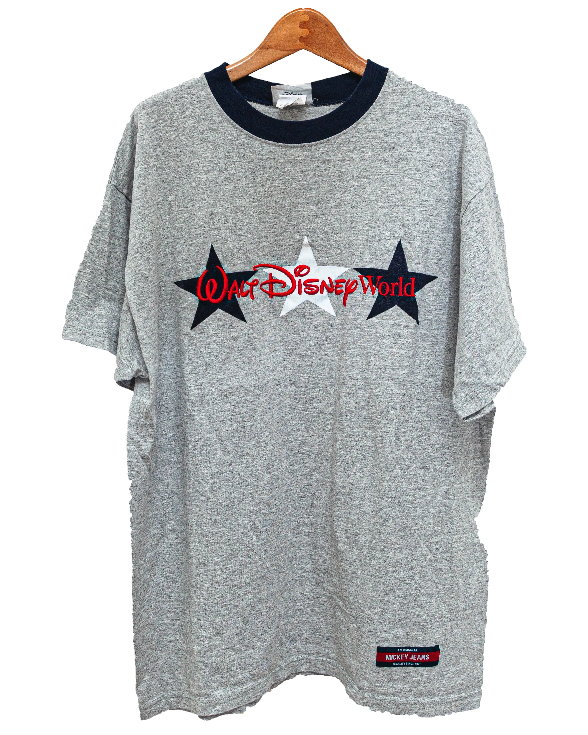 1990s Vintage Walt Disney World Embroidered Made in USA T-Shirt (Large)