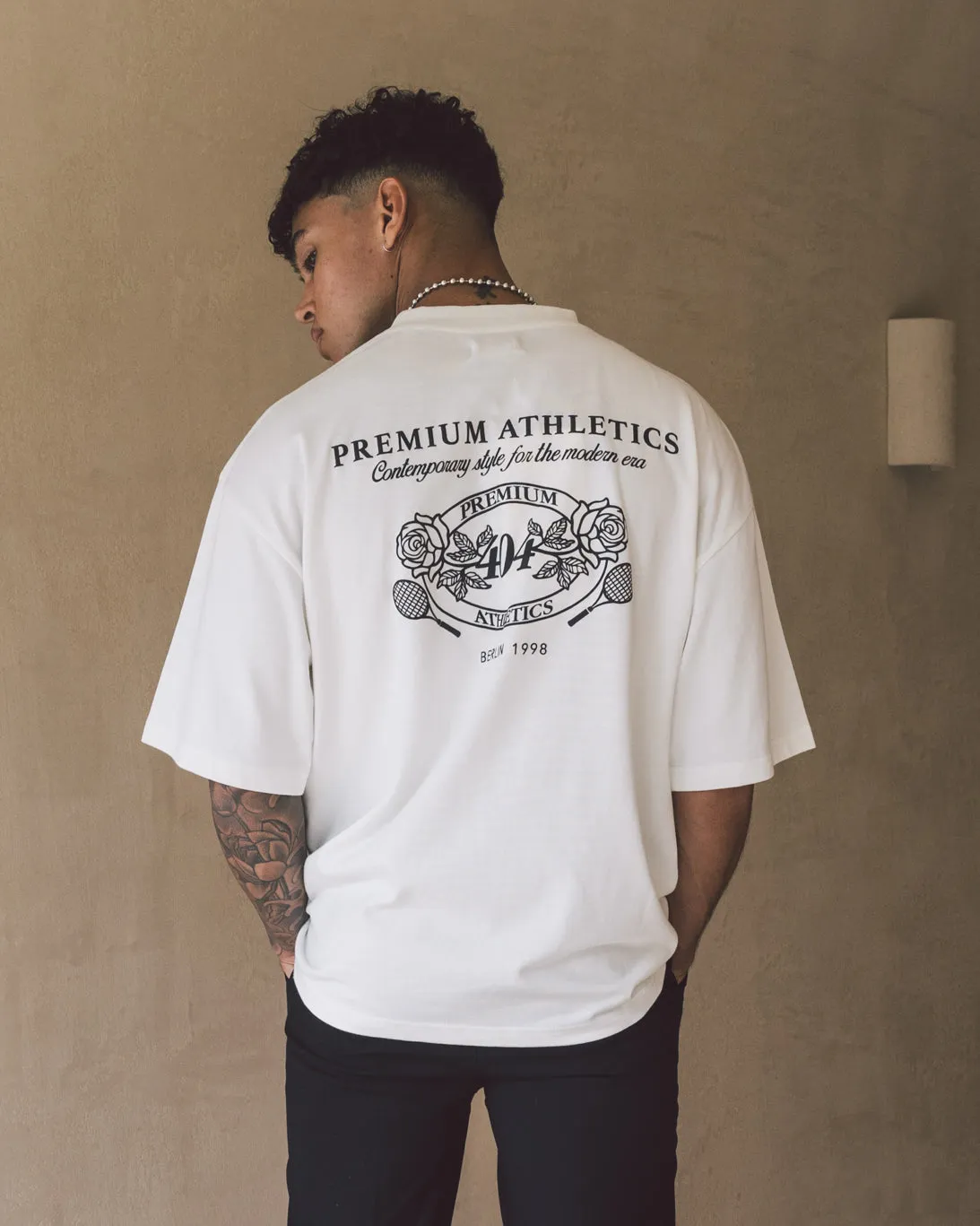 404 Premium Athletics Vintage T-Shirt Off White