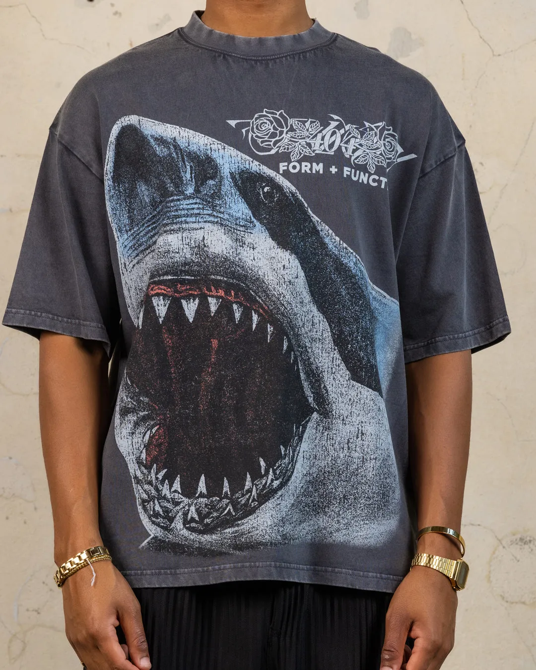 404 Riptide Vintage T-Shirt Charcoal