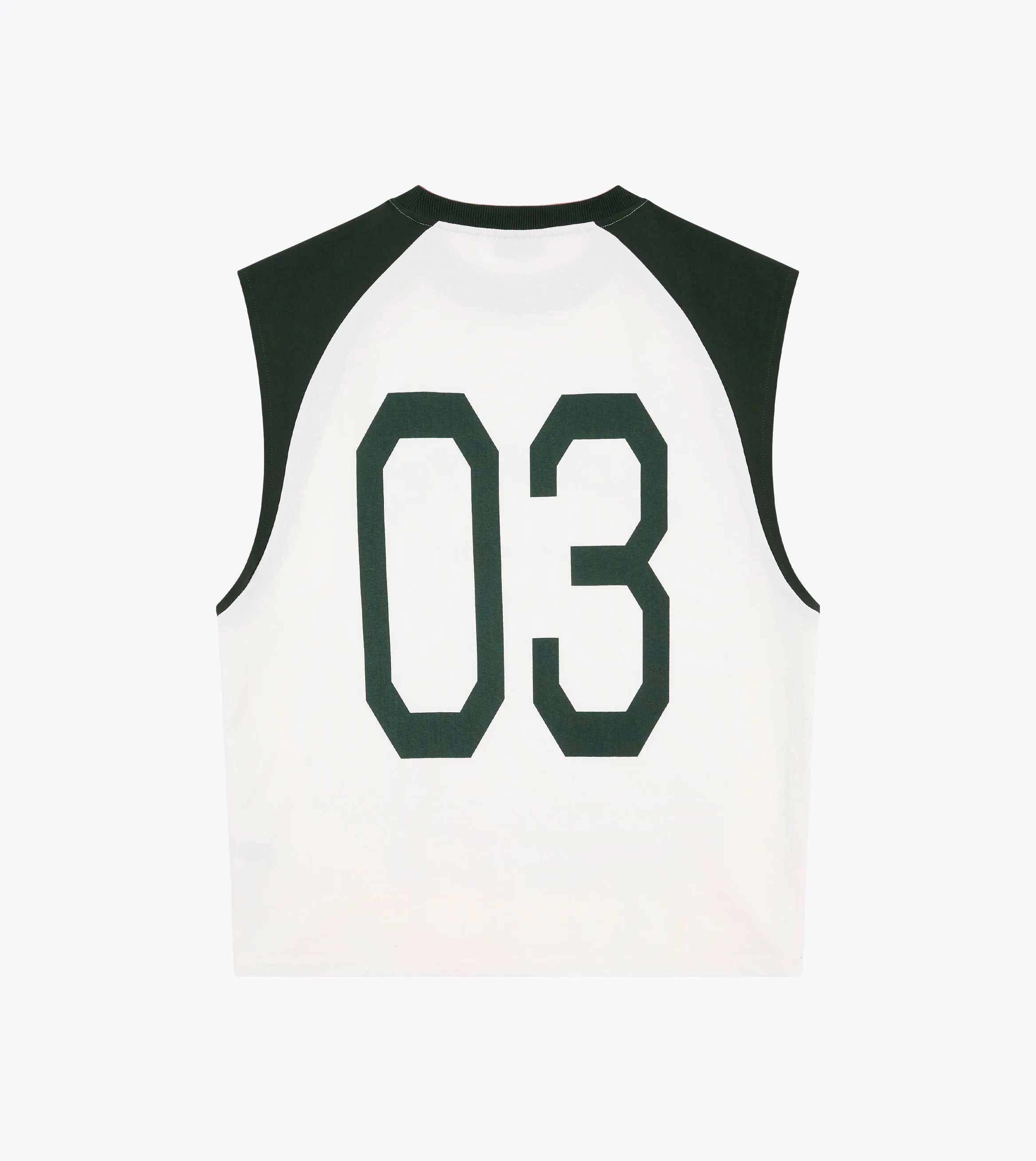 Ath. Raglan Muscle Vintage White/Forest