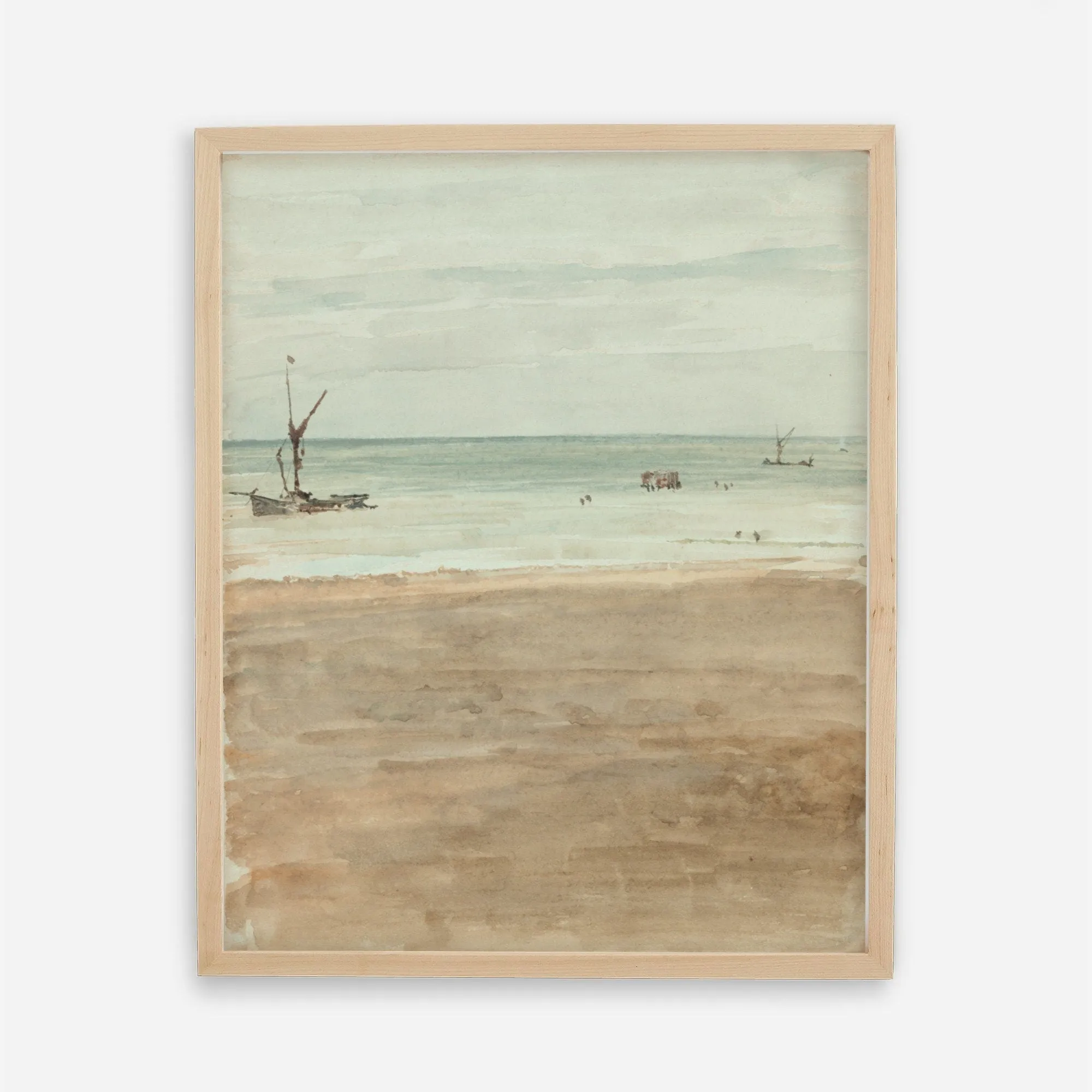 Beach Waves Vintage Coastal Wall Art