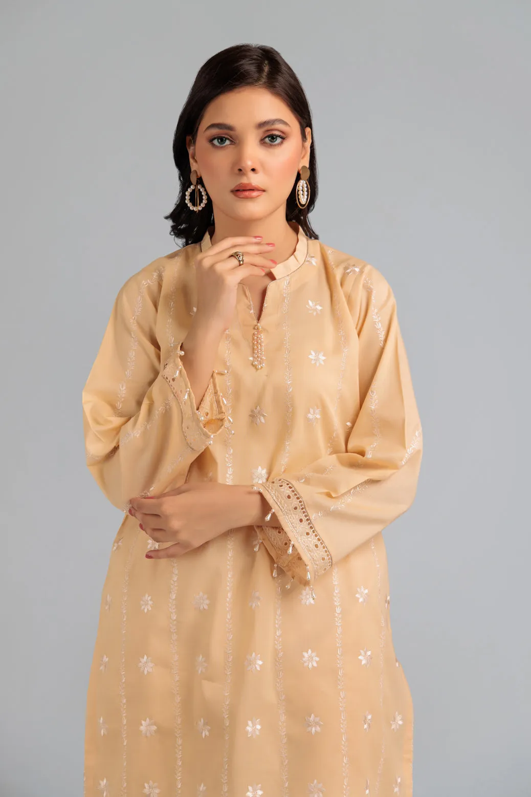 BEIGE-CAMBRIC-2 PIECE (WAS222P29)