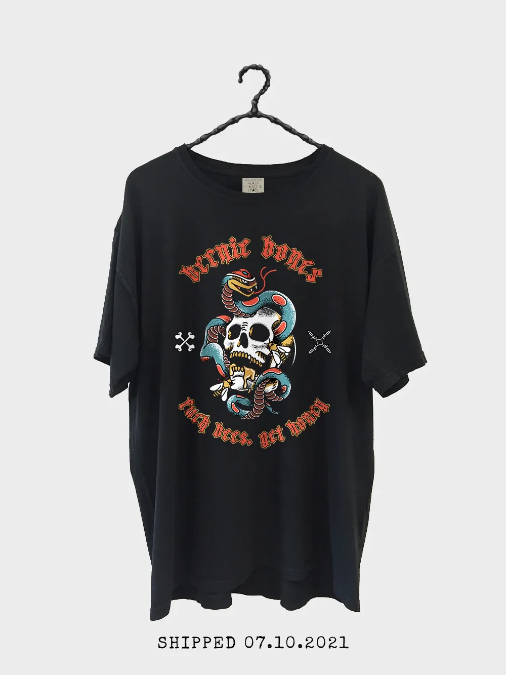 Bernie Bones Tee - Vintage Black