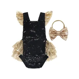 BEST SELLER - Primrose Noir Sequin 2 Pc Birthday Set