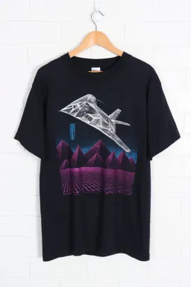 Blackbird Collection 1 Stealth Fighter F117 Aircraft Front Back Tee (M-L)