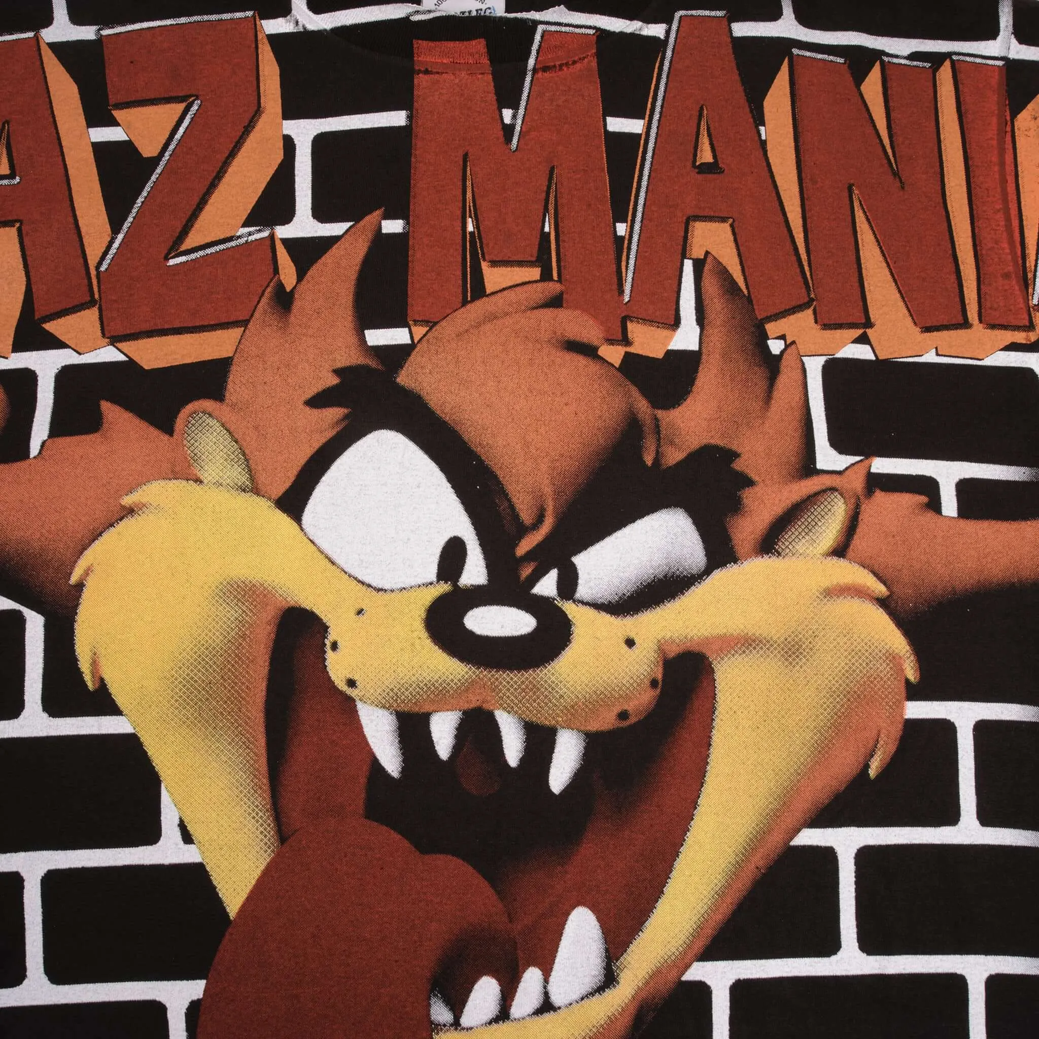 BOOTLEG ALL OVER PRINT LOONEY TUNES TAZ MANIA TEE SHIRT SIZE XL SINGLE STITCH