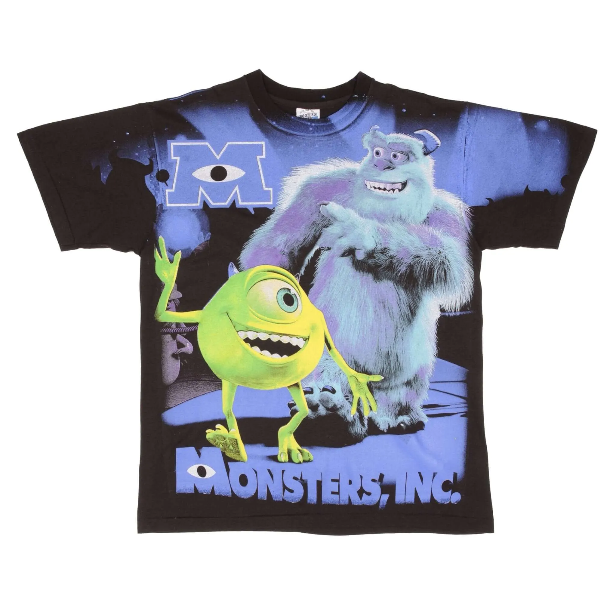 BOOTLEG ALL OVER PRINT MONSTER INC MIKE & SULLY TEE SHIRT SIZE LARGE