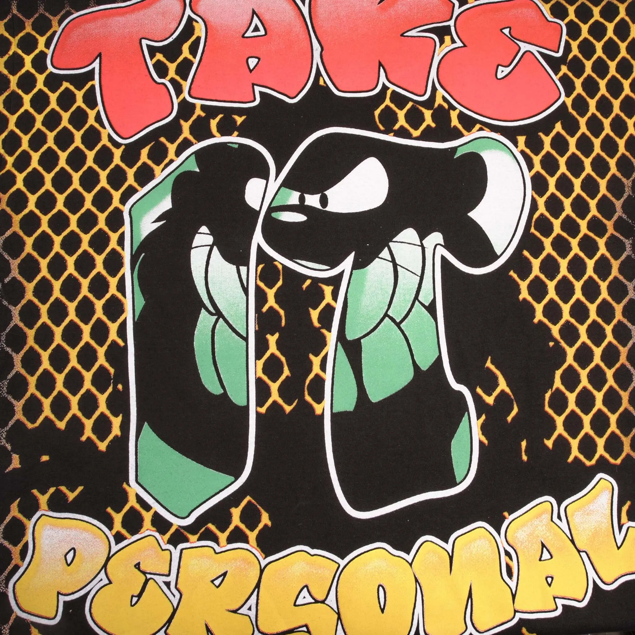 BOOTLEG ALL OVER PRINT TAZ JAM IT TAKE IT PERSONAL TEE SHIRT SIZE XL SINGLE STITCH