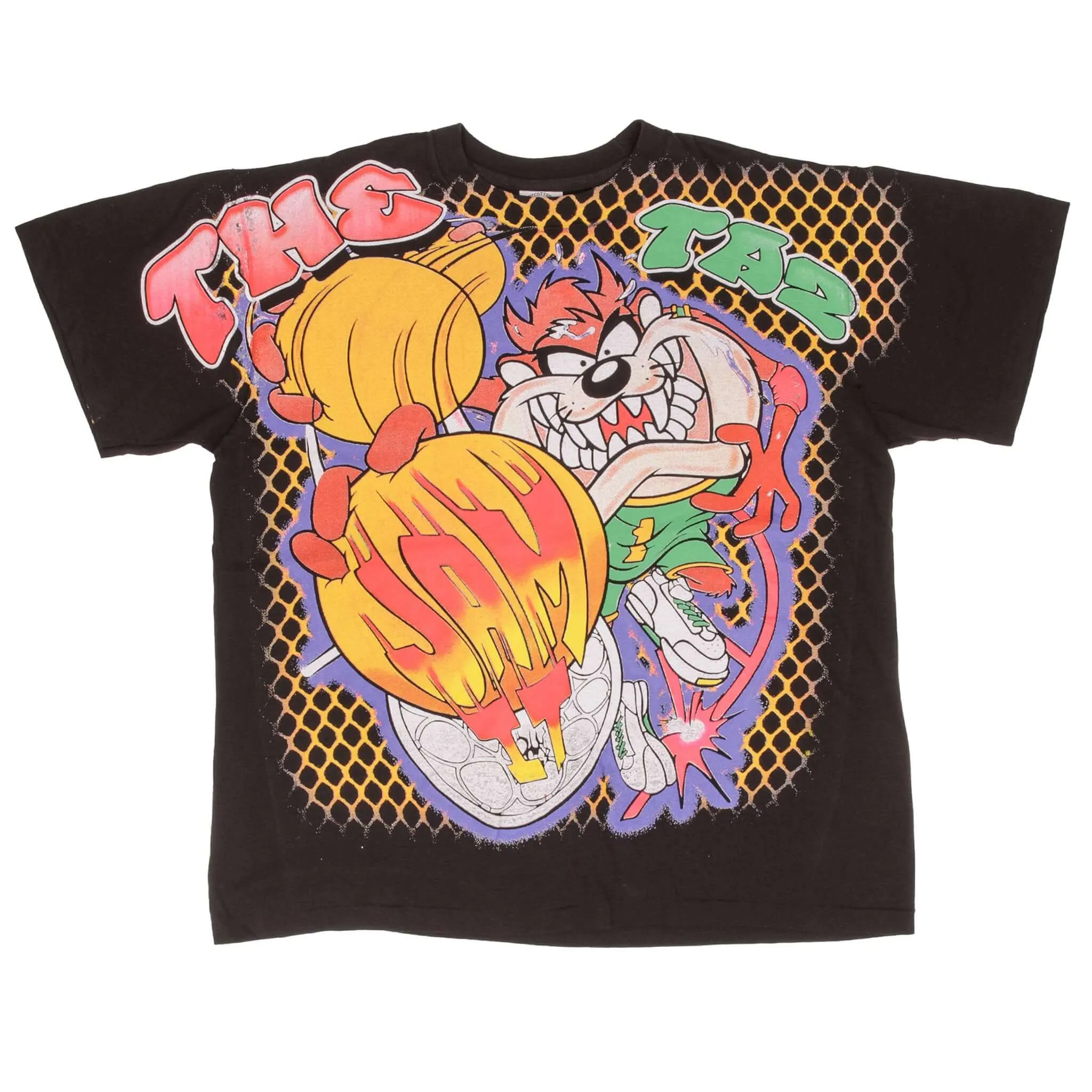 BOOTLEG ALL OVER PRINT TAZ JAM IT TAKE IT PERSONAL TEE SHIRT SIZE XL SINGLE STITCH