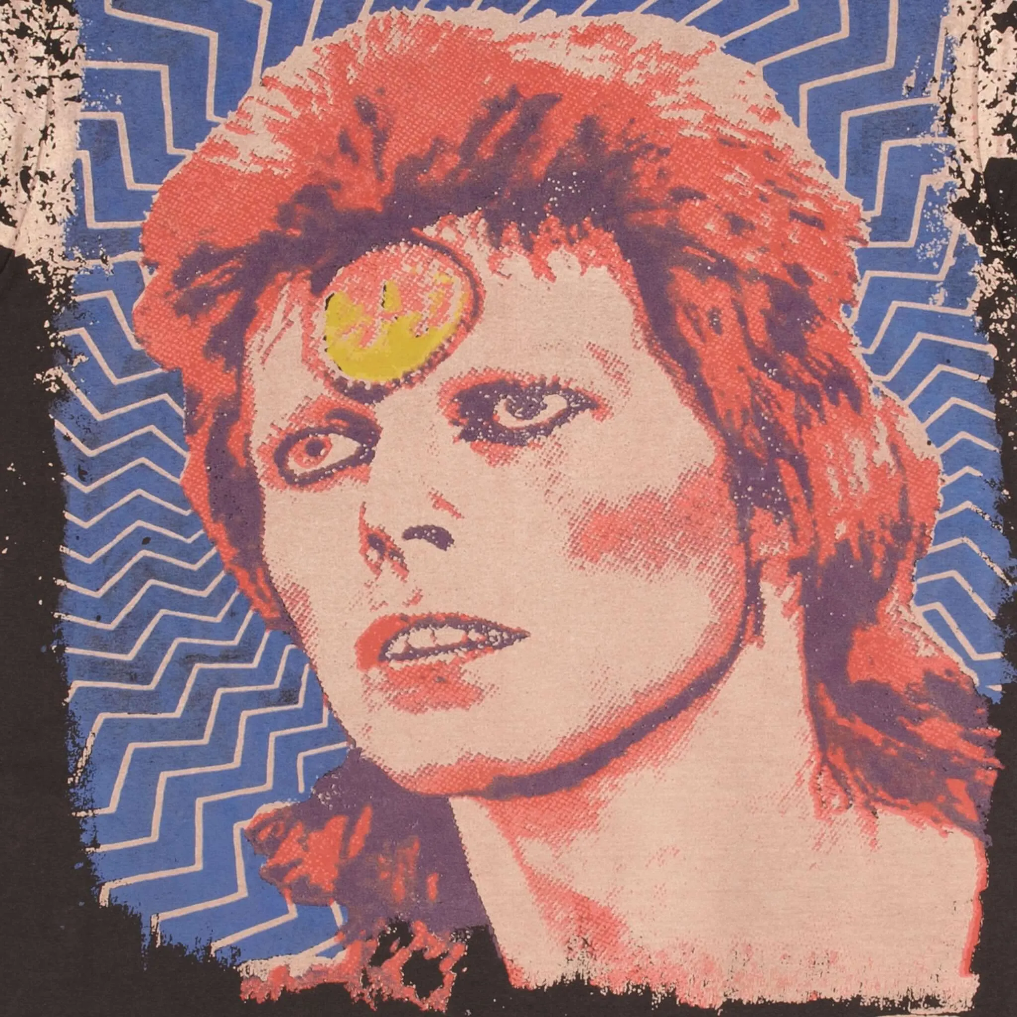 BOOTLEG DAVID BOWIE MOSQUITOHEAD ALL OVER PRINT TEE SHIRT SIZE LARGE MADE IN USA