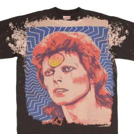 BOOTLEG DAVID BOWIE MOSQUITOHEAD ALL OVER PRINT TEE SHIRT SIZE LARGE MADE IN USA