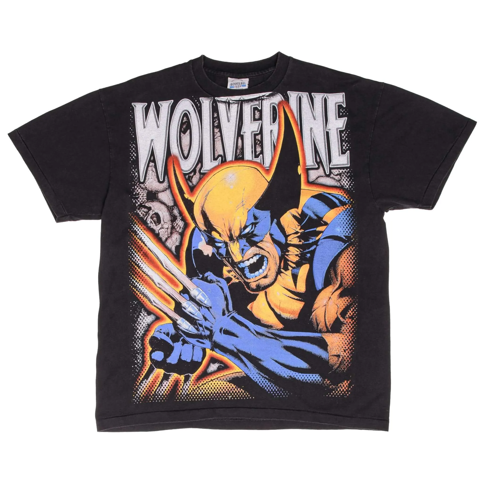 BOOTLEG MARVEL XMEN WOLVERINE ALL OVER PRINT TEE SHIRT SIZE XL SINGLE STITCH