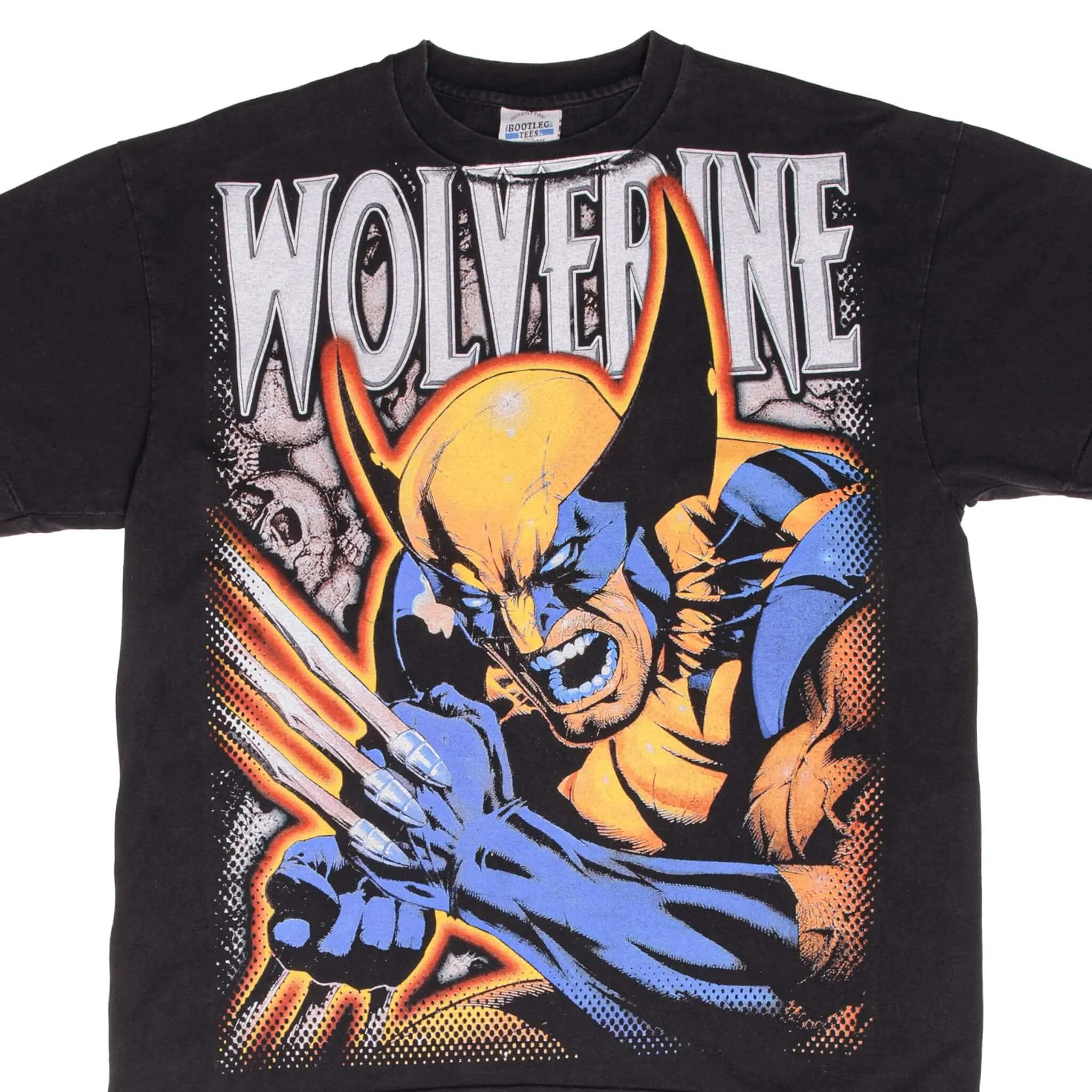 BOOTLEG MARVEL XMEN WOLVERINE ALL OVER PRINT TEE SHIRT SIZE XL SINGLE STITCH