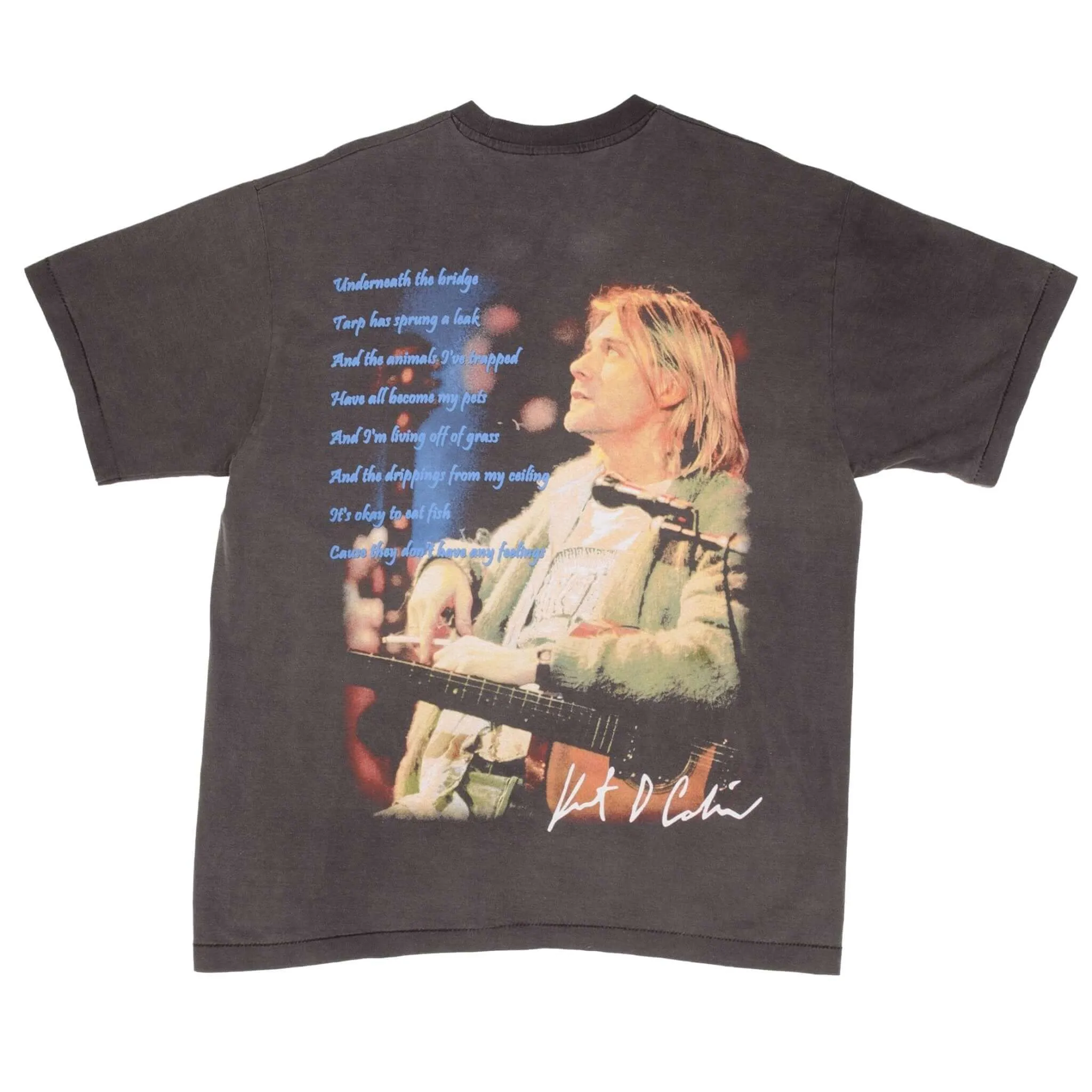 BOOTLEG NIRVANA KURT COBAIN TEE SHIRT SIZE XL SINGLE STITCH