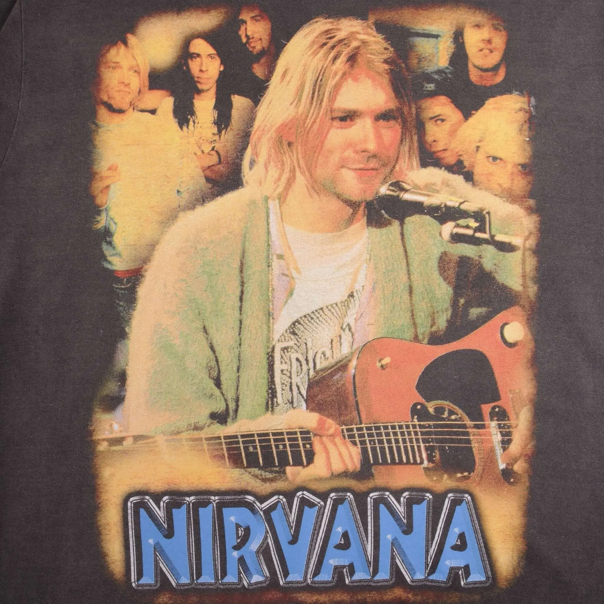 BOOTLEG NIRVANA KURT COBAIN TEE SHIRT SIZE XL SINGLE STITCH