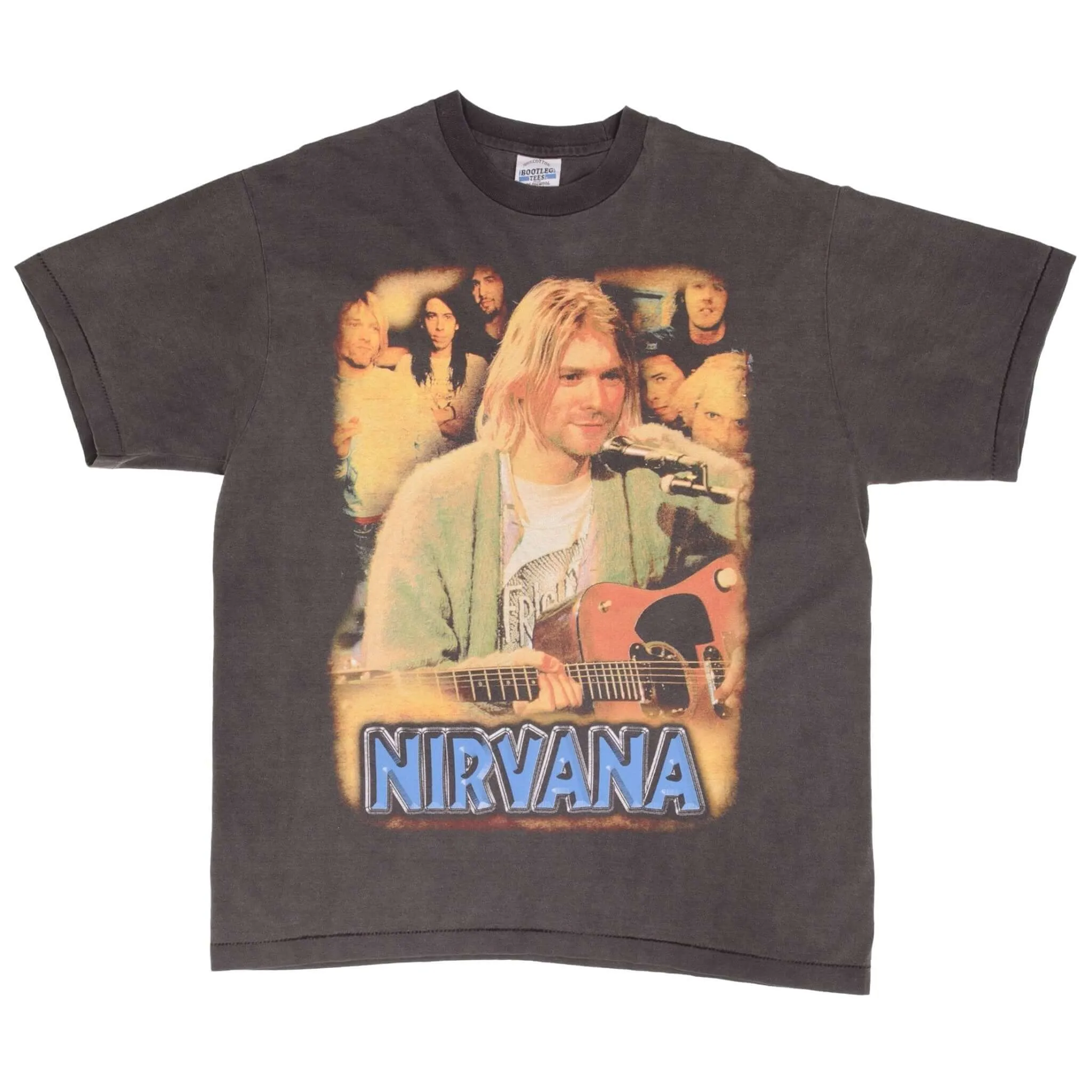 BOOTLEG NIRVANA KURT COBAIN TEE SHIRT SIZE XL SINGLE STITCH