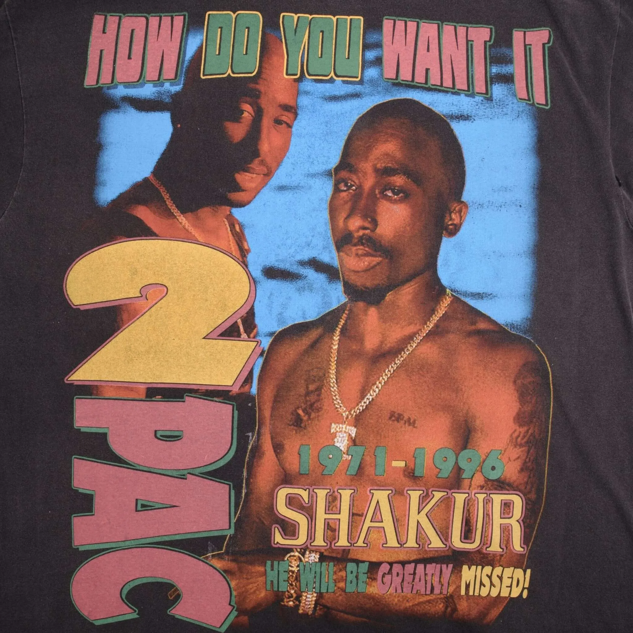 BOOTLEG RAP TEE SHIRT 2PAC TUPAC LIVE DIE BYTHE GUN SIZE XL SINGLE STITCH