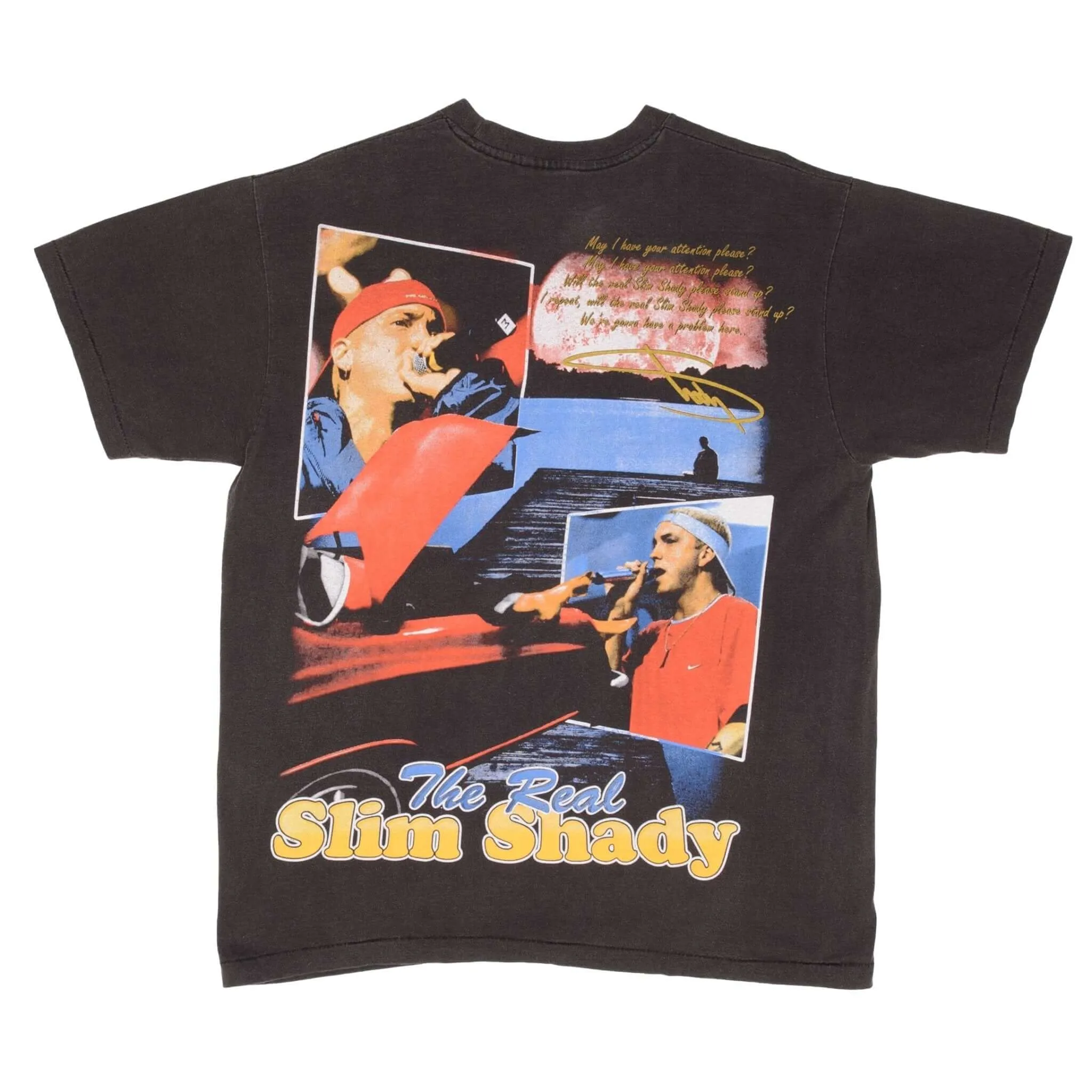 BOOTLEG RAP TEE SHIRT EMINEM WHEN IM GONE SUPERMAN SIZE XL SINGLE STITCH