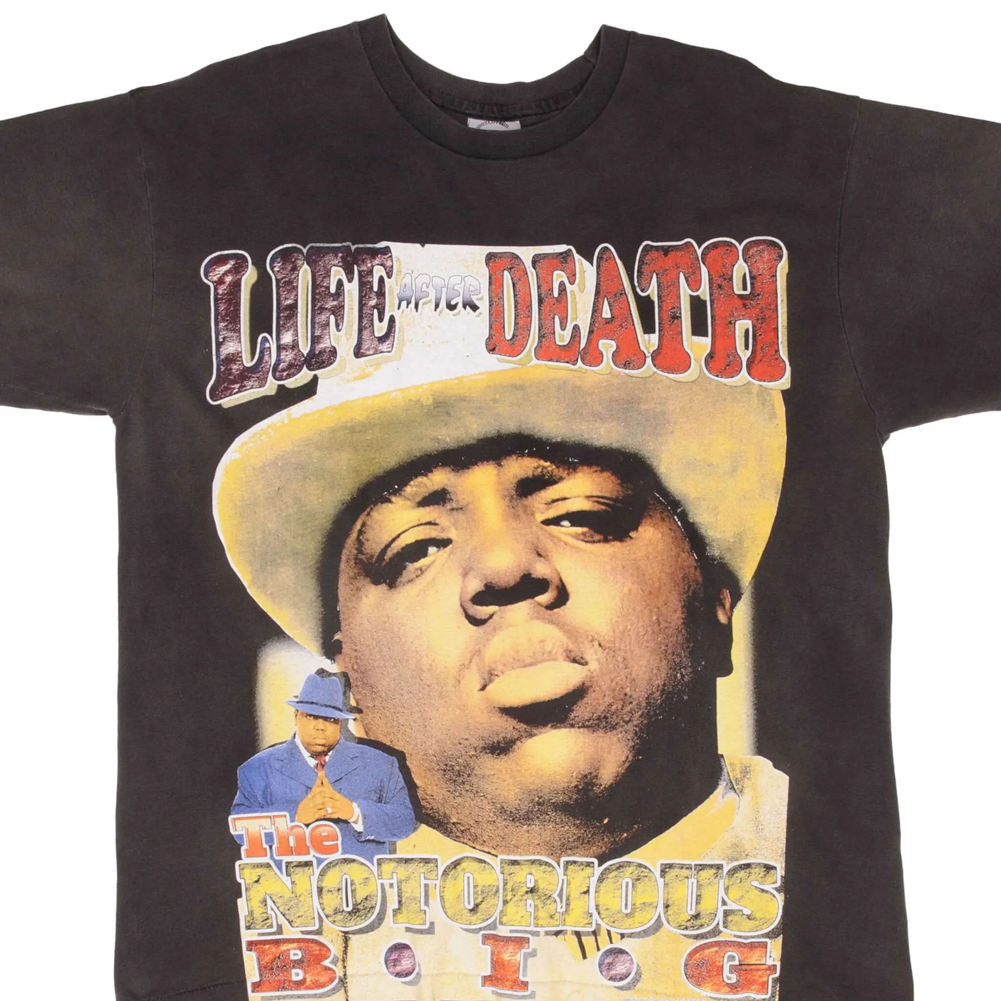 BOOTLEG RAP TEE SHIRT THE NOTORIOUS BIG LIFE AFTER DEATH SIZE XL SINGLE STITCH