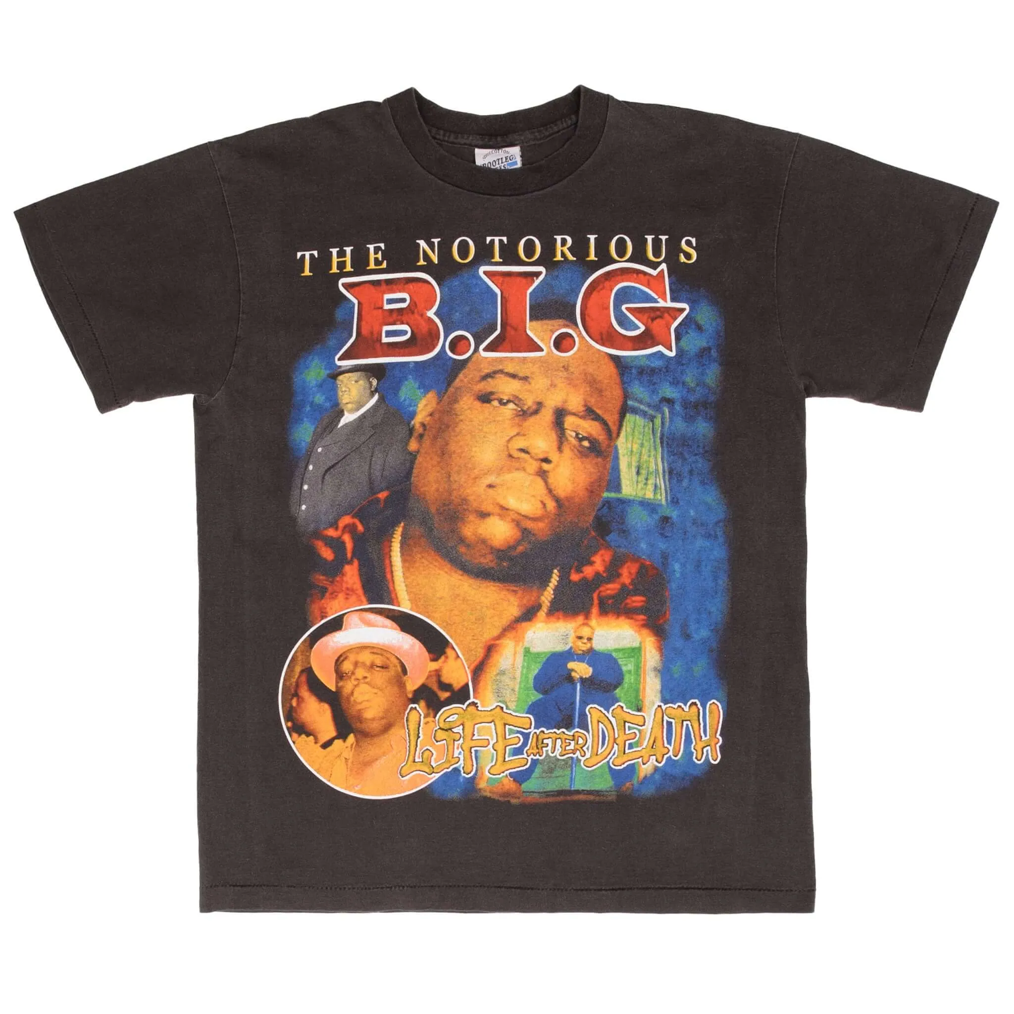 BOOTLEG RAP TEE SHIRT THE NOTORIOUS BIG NO MONEY NO PROBLEMS LARGE SINGLE STITCH