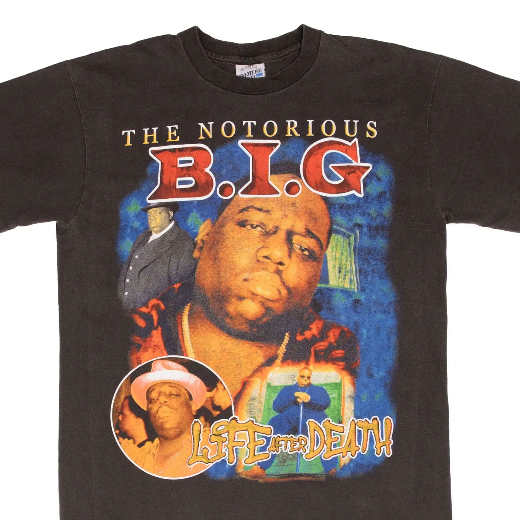 BOOTLEG RAP TEE SHIRT THE NOTORIOUS BIG NO MONEY NO PROBLEMS LARGE SINGLE STITCH