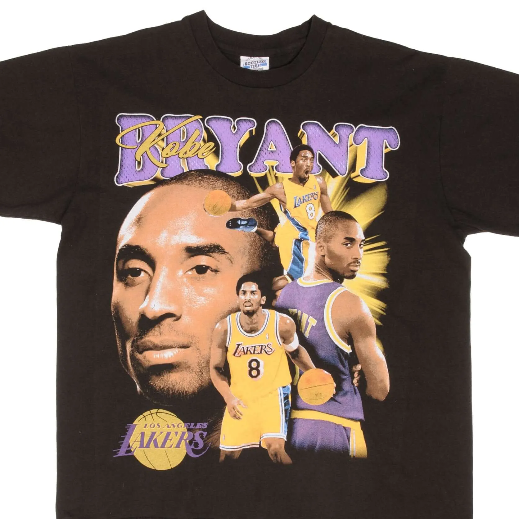 BOOTLEG TEE SHIRT NBA KOBE BRYANT LOS ANGELES LAKERS SIZE XL SINGLE STITCH