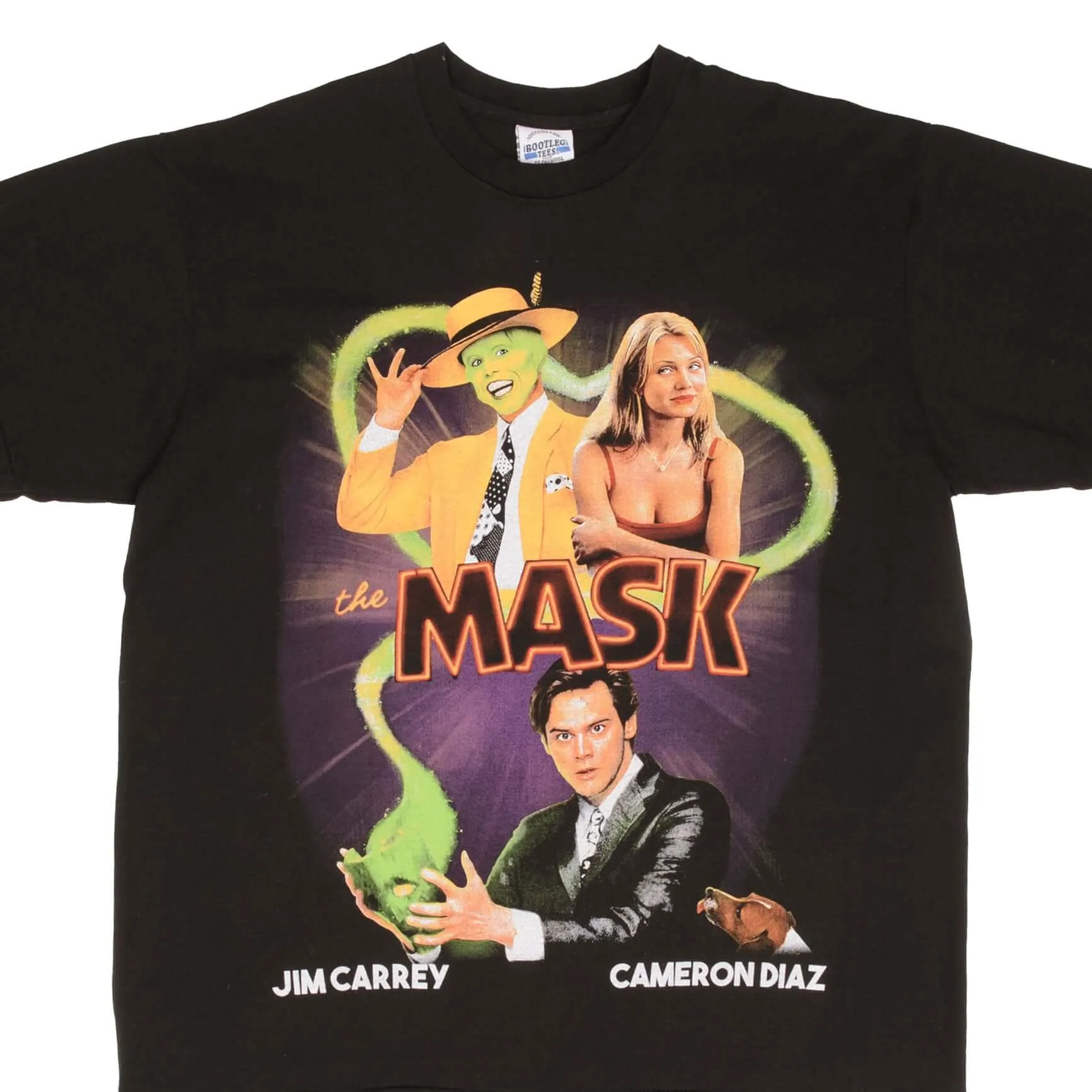 BOOTLEG TEE SHIRT THE MASK JIM CARREY CAMERON DIAZ SIZE XL SINGLE STITCH