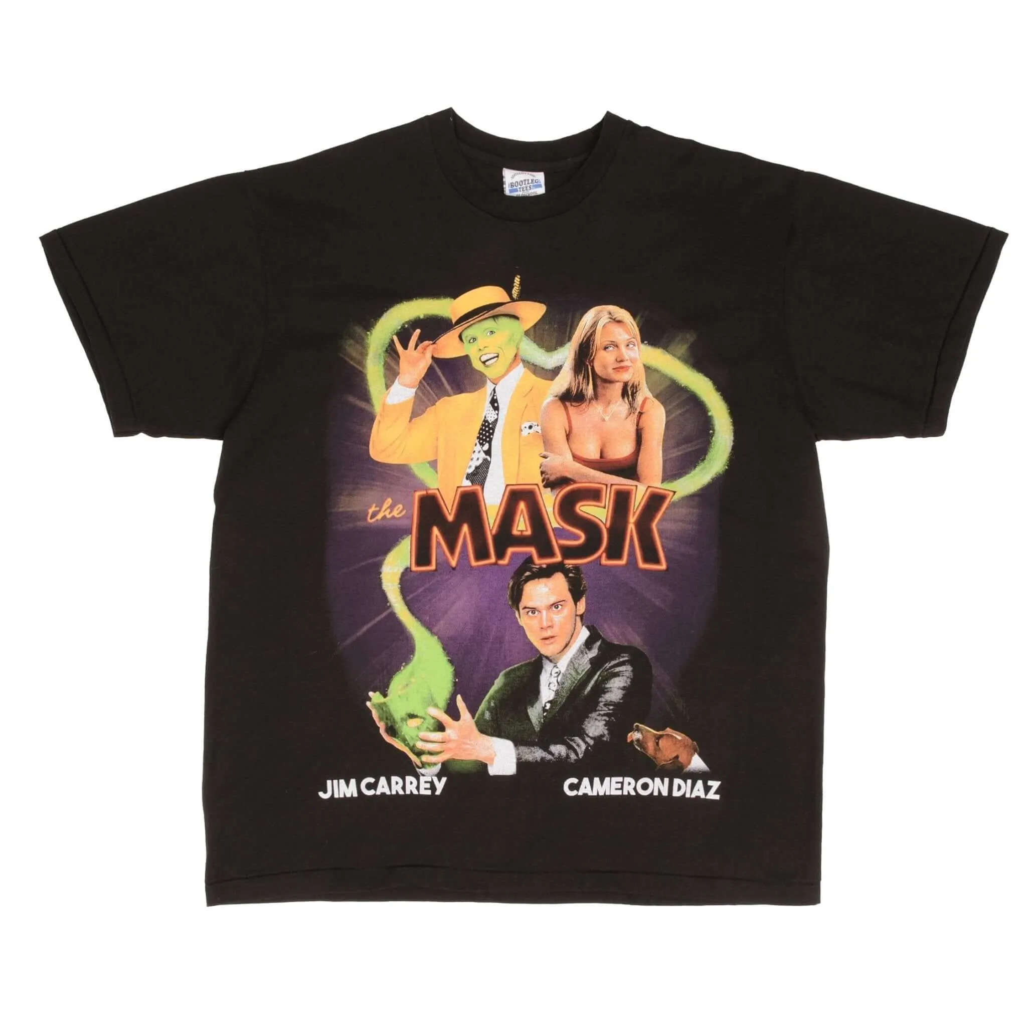 BOOTLEG TEE SHIRT THE MASK JIM CARREY CAMERON DIAZ SIZE XL SINGLE STITCH