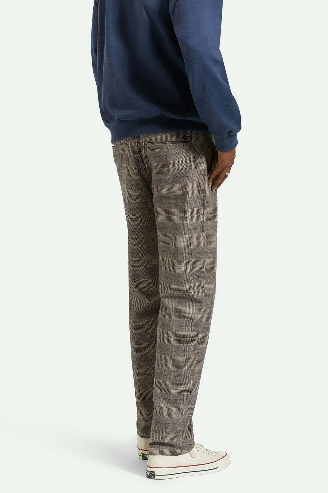 Broadway Houndstooth E-waist Relaxed Pant - Brown/Cream Houndstooth