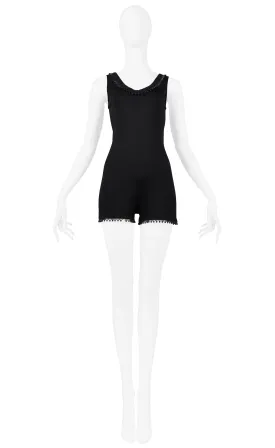 BYBLOS BLACK KNIT BEADED ROMPER 1992