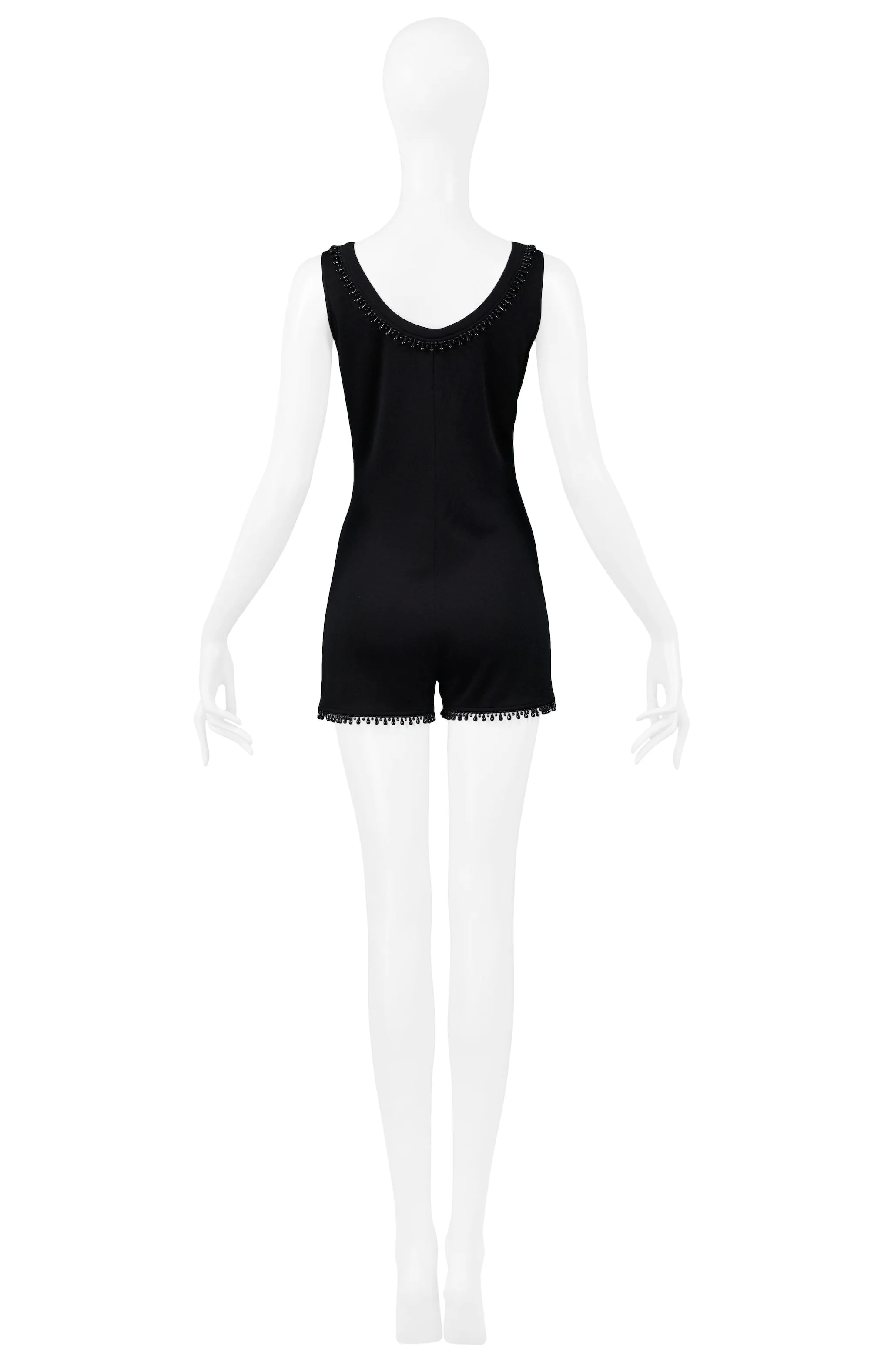 BYBLOS BLACK KNIT BEADED ROMPER 1992