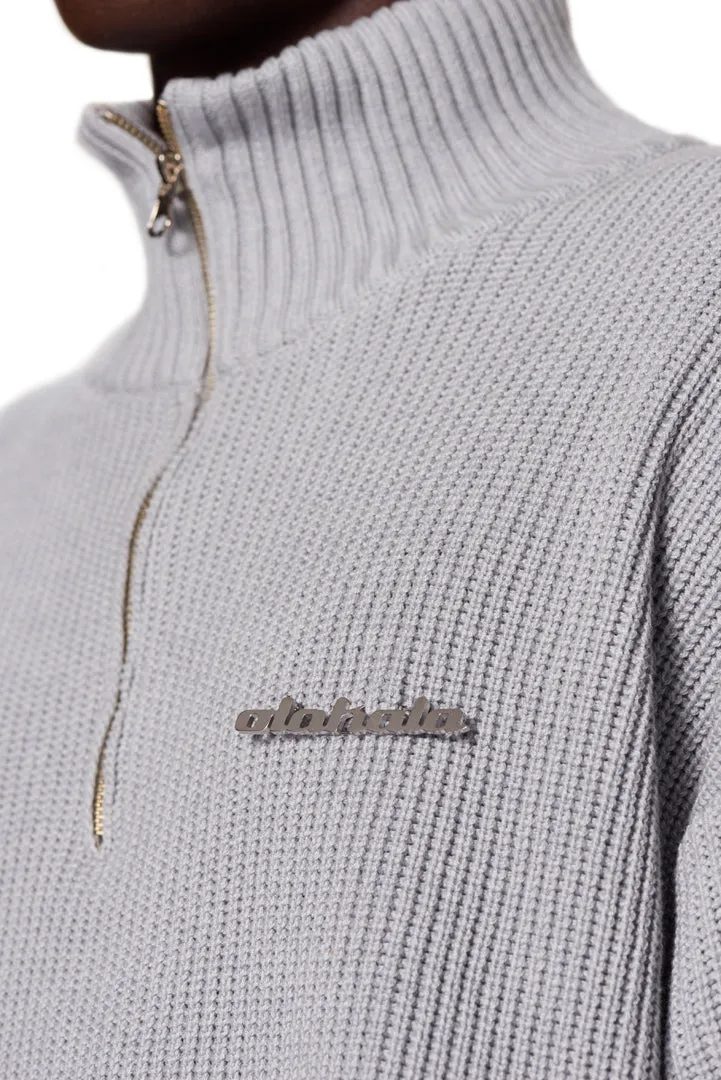 CC Knit Halfzip Gray