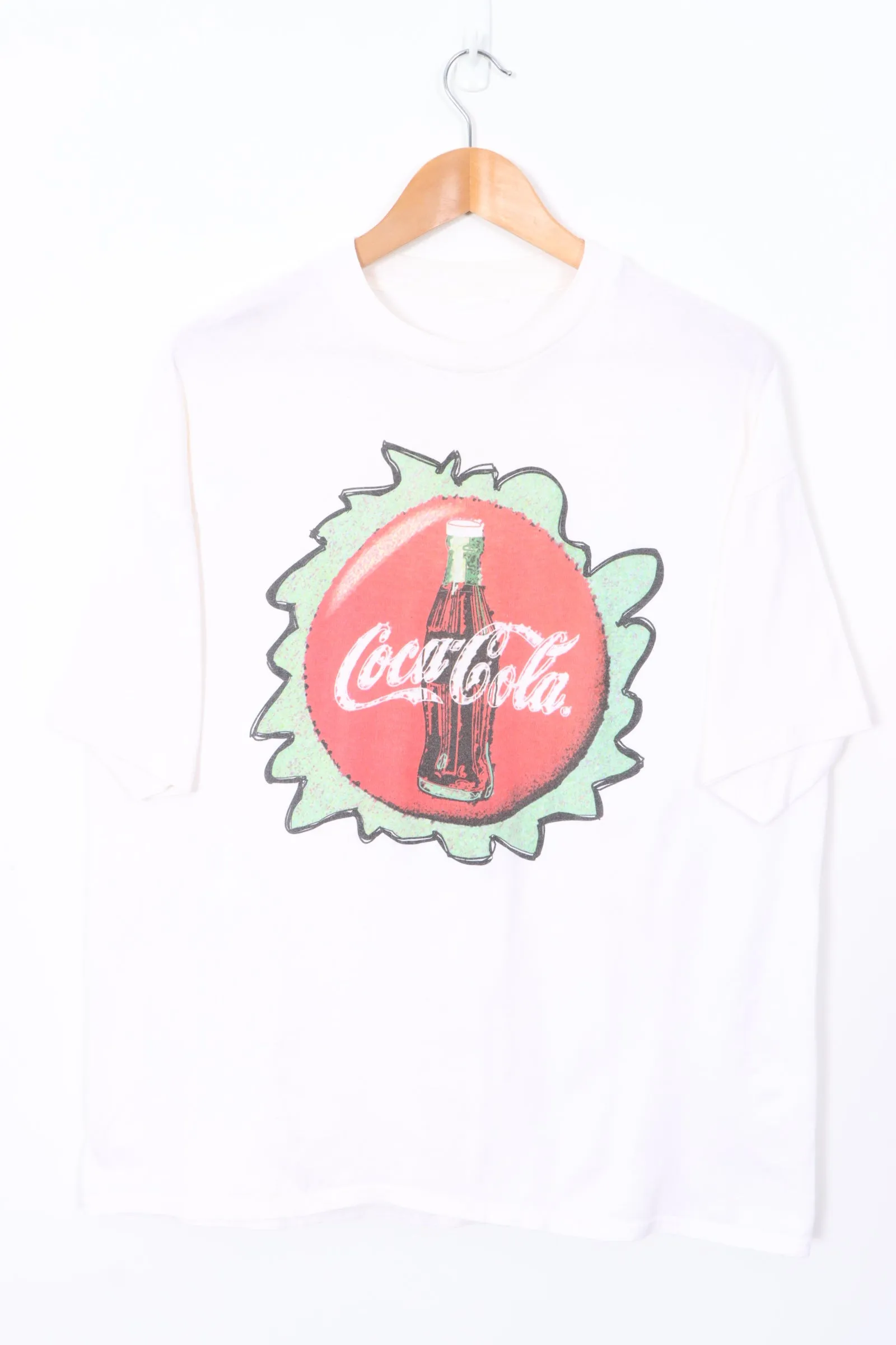 Coca-Cola Scribble Logo Boxy Oversized Single Stitch T-Shirt (XL-XXL)