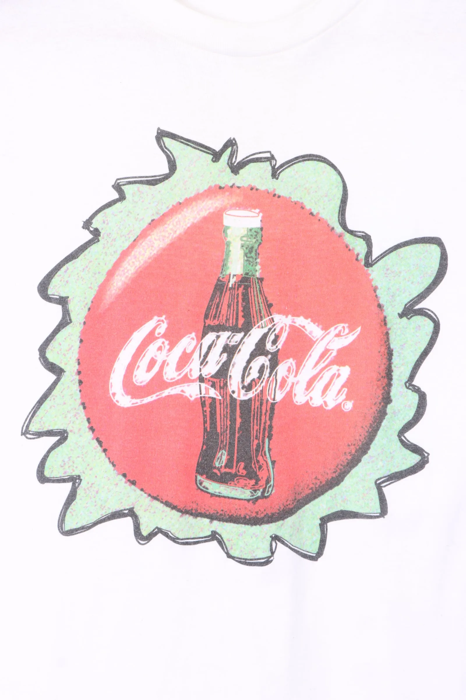 Coca-Cola Scribble Logo Boxy Oversized Single Stitch T-Shirt (XL-XXL)