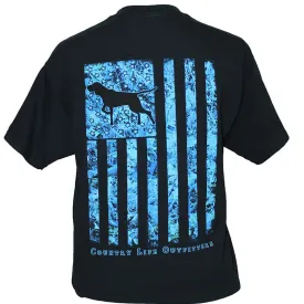 Country Life Outfitters USA Blue Camo Flag Dog Unisex T-Shirt