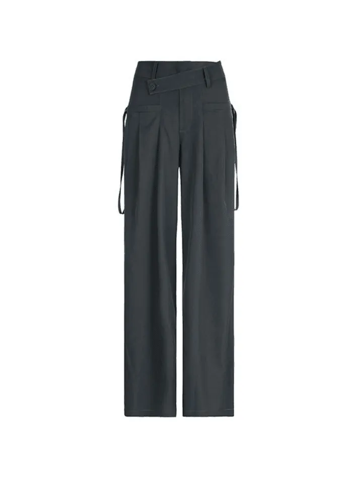 Cross Over Pleated Tailored Pants