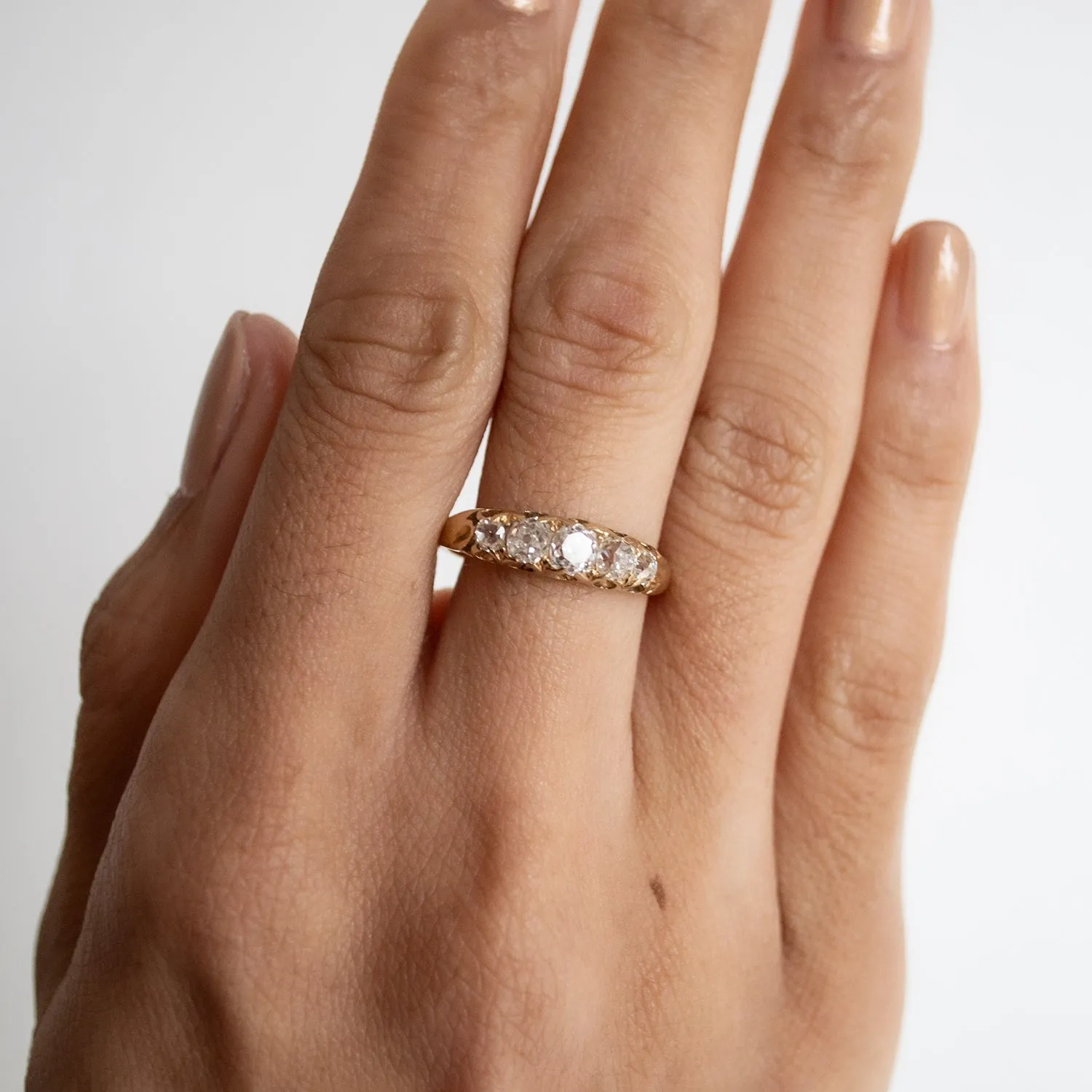 Diamond Elegance Half Hoop Ring