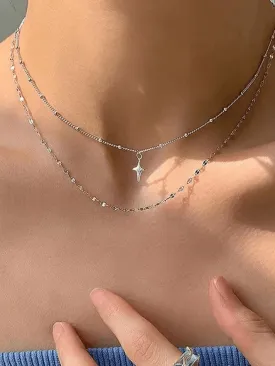 Double Layered Star Charm Necklace