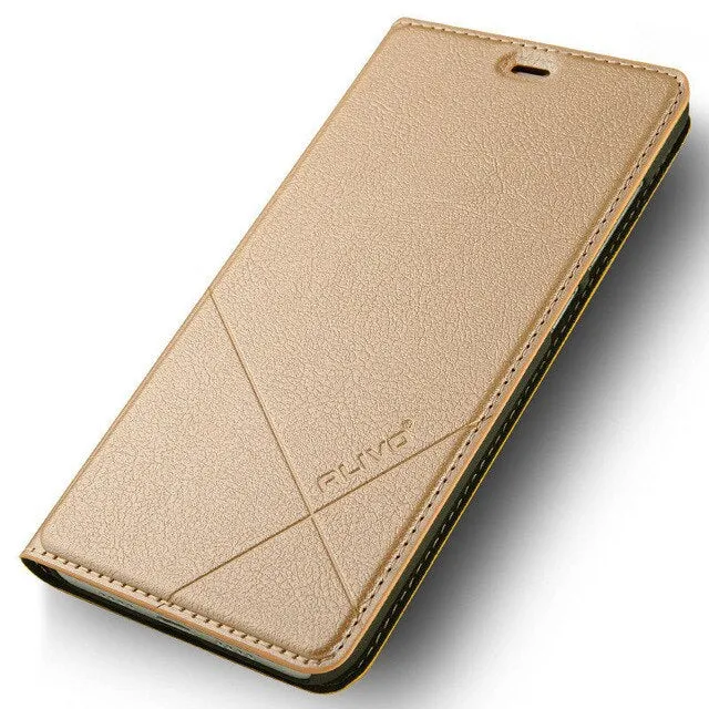 For Xiaomi Redmi 6A Case Luxury Slim series Business flip PU Leather stand cover PC Hard Material Back case for Xiaomi Redmi 6A