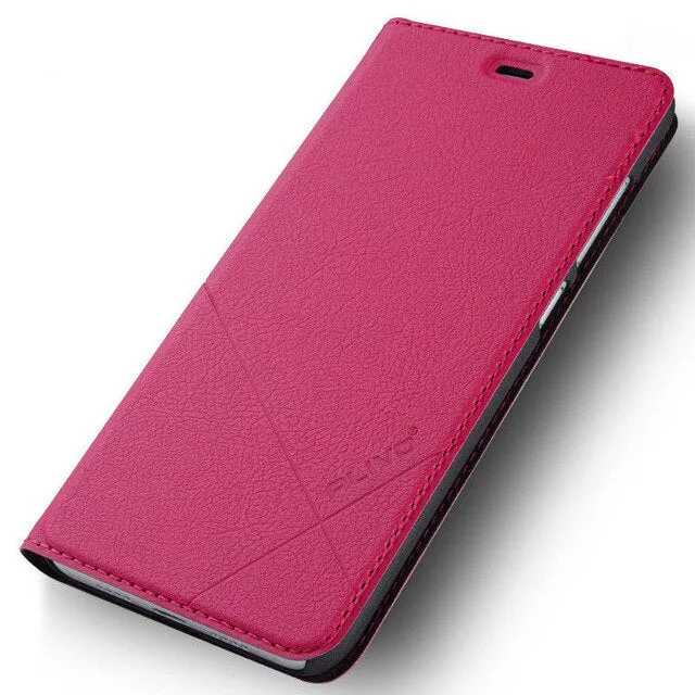 For Xiaomi Redmi 6A Case Luxury Slim series Business flip PU Leather stand cover PC Hard Material Back case for Xiaomi Redmi 6A