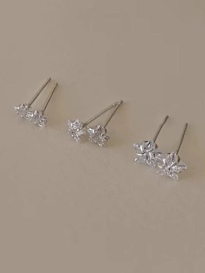 Glittering Zircon Mini Star Earring