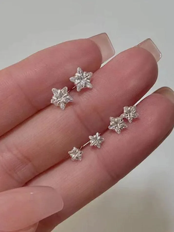 Glittering Zircon Mini Star Earring