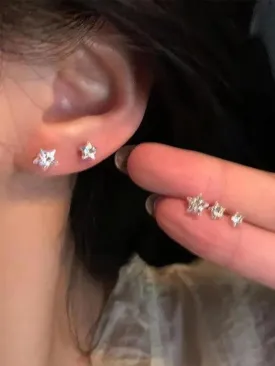 Glittering Zircon Mini Star Earring