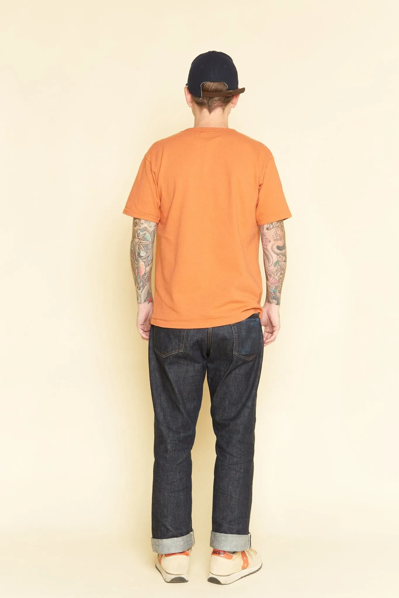 Godspeed Heavyweight Tsuriami 10oz Loopwheel Pocket T-Shirt - Orange