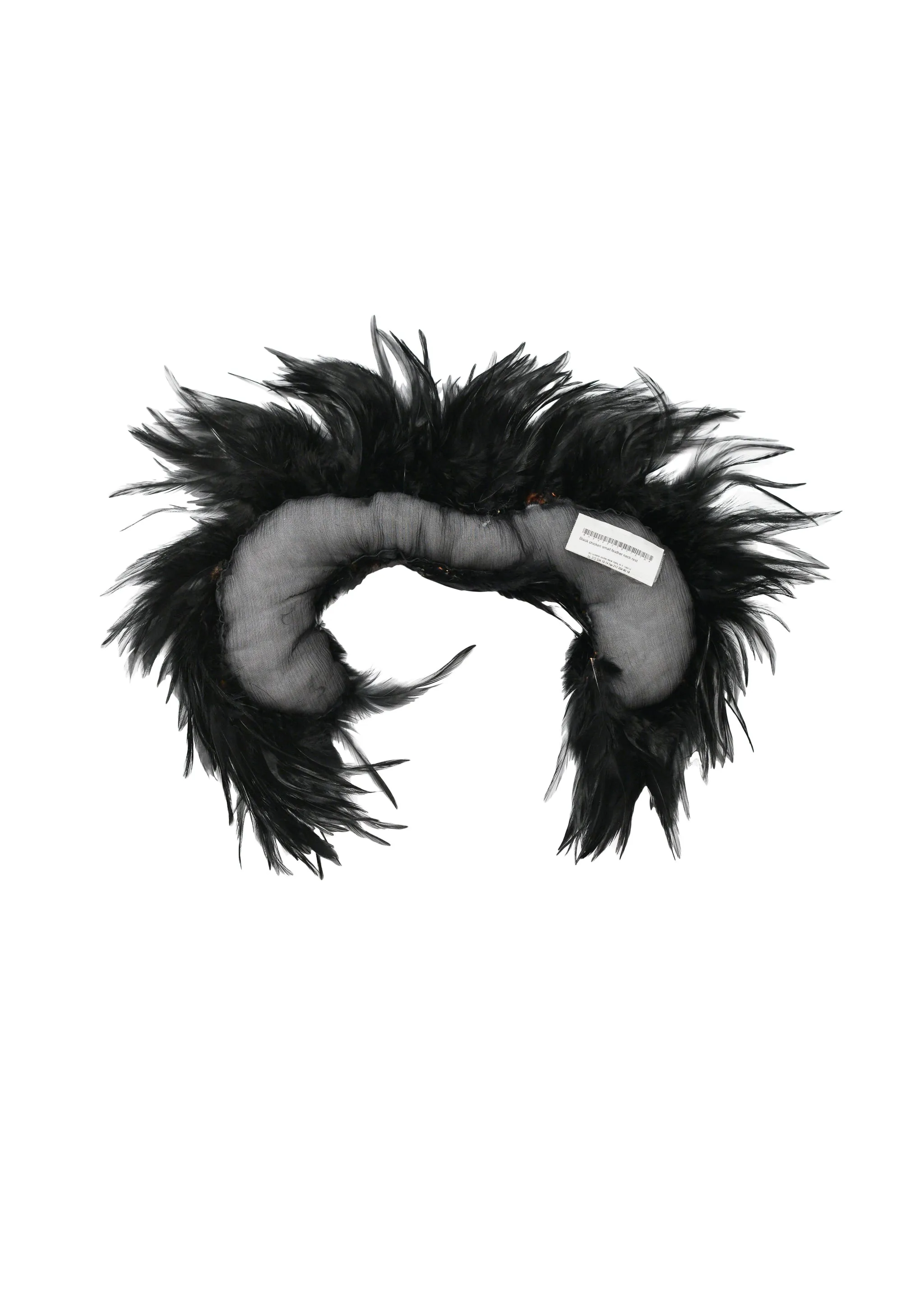 HELMUT LANG BLACK FEATHER MINI BOA 2000